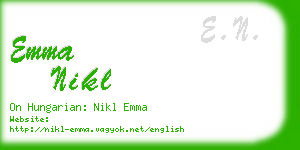 emma nikl business card